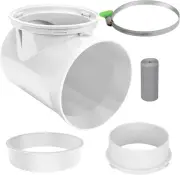 Dryer Vent Connector Kit 90 Degree Elbow 4" Hose in Confined Spaces