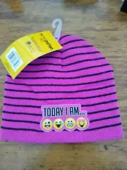 Emojination Today I am Emoji Faces Knit Beanie Cap Hat NEW with Tags Smiley Face