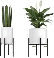 TOLASTO Adjustable Plant Stands - Indoor Plant Stand for 9 - 14 inches Plant Pot, Metal Plant Stand for Indoor Plants Stable & Stylish Black Planter Stand for Outdoor