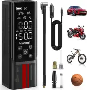 Lamicall 150 PSI Tire Inflator, 7500mAh, Fast Inflate, Digital Gauge, LED Light