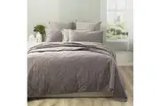 Renee Taylor Attwood VT Super King Bed Quilted Coverlet Stone Washed Cotton CHCL