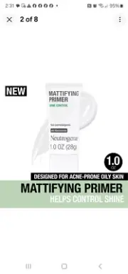 Neutrogena Mattifying Primer with Shine Control Blurs Pores, 1 oz Brand New