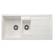 Blanco 1 1/4 Inset Bowl Left Hand Silgranit White METRA65SLW