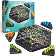 Funny Chain Triggle Board Game, Interactive Peg Game Chess Board Game, Brain Teaser Strategy Game Toy, For Kids, Adults, Family Party