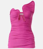 [Christopher Esber] Christopher Esber Salacia strapless ruched top AU 10 pink