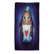 Cute Night Kids Art Sleepy Alien Beach Towels Medium Large Extra Large