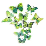 12Pcs 3D Butterfly Wall Magnets Removable Sticker Decals Kids Art Nursery Decor