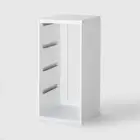 Brightroom 4 Shelves Cube Organizer Storage Stackable Modular Bins 13" White