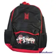 TinyTAN New Basic Black Backpack With Chibi Characters Based On BTS MIC Drop