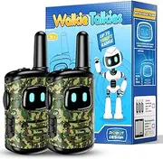 Toys for 3-8 Year Old Boys: comedyfun Mini Robots Walkies Talkies 2 Pack Halloween Christmas Birthday Gifts for 3 4 5 6-8 Year Old Boys Toys for 5 6 7 8-10 Year Old Boy Adventure Game Hiking Camping