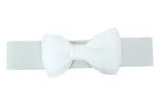 Dancing Days 50's White Bow Belt Vinateg Retro pin-up Bow Elastic Cinch belt