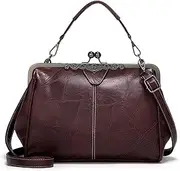 JUNMIN Ladies Single Shoulder Diagonal Clip Bag British Retro Messenger Bag (Color : Purple)