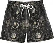 [RPLIFE] Boys Swimming Shorts, Big Boys Swim Trunks 2t, Celestial Moons