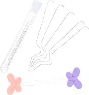 Gogogmee Iron Plastic Beading Needle Set 11pc Bead Threading Tools Curved Needles Spinner Perfect for DIY Jewelry Crafting