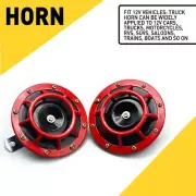 DUAL TONE ELECTRIC TRAIN AIR HORN LOUD SOUND 12V 115DB FOR TRUCK CAR MOTORCYCLE