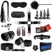 BDSM Bondage kit Restraint Set for Sex,Adult Toys for Couples Sex Toys BDSM Toys Restraint Kit Anal Plug kit Sex Things for Kinky Couples Sex kit Bondage Gear & Accessories for Couples