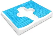 TITA-DONG Anti Bedsore Cushion, Breathe Freely Fiber Material Bedsore Cushions for Butt, T Shaped Opening Triangular Slope Design Anti Decubitus Cushion for Elderly, Bedridden, Disabled (Blue)
