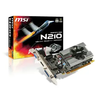 【代碼 MOM100 折$100】MSI 微星 N210-MD1G/D3 DDR3 PCI-E D3 顯示卡★(7-11滿299免運)