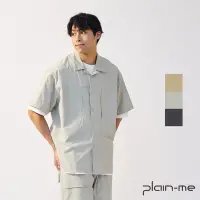 在飛比找蝦皮商城優惠-【plain-me】OOPLM 山系壓釦襯衫 OPM3302