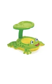 Covered Sun Block Froggy Friend Toddler Pool Float with Canopy Baby Kiddie Swim