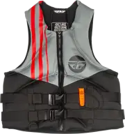 Fly Racing Mens Neoprene Floatation Vest Life Jacket Black/Grey/Red Lg