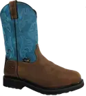 TEGOPRO Men's Kayce Western Met Guard PR Work Boot Brown/Blue - T40629, Brown