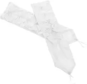 [Baluue] 1 Pair Elbow Fingerless Lace Bridal Gloves with Beading Elegant Party Accessories for Women High Elasticity Comfortable Fit for Weddings and Formal Events