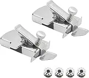 2 Pack Magnetic Seam Guide Stainless Steel Sewing Edge Guide with 4 Thread Spools - Professional Sewing Tool for Fabric Marking, Seam Ripping, and Quilting
