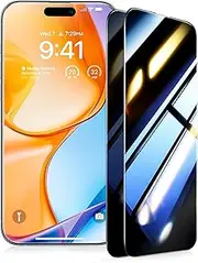 UltraGlass UNBREAK TOP 9H+ Glass for iPhone 15 Pro Privacy Screen Protector [Invisible Anti-Spy Armor] Stealth HD Privacy Screen Protector 15 Pro Tempered Glass [Longest Durable] 2 Packs