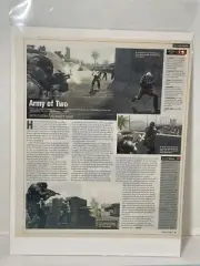 Army of two video game review magazine article print ad wall art