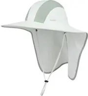 Juniper Hilltop Hat: Stylish Taslon UV Large Bill Cap in White - One Size Fits