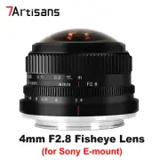 7Artisans 4mm F2.8 APS-C Fisheye Ultra Wide Angle Lens for Sony E-mount Cameras
