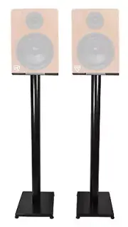 Rockville 37” Black Steel Studio Monitor Speaker Stands For Rockville APM6C