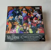 Disney "Circle of Villains” 18” Round 200 Piece Jigsaw Puzzle New