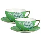 NEW Wedgwood Jasper Conran Tea Chinoiserie Green Set 2pce