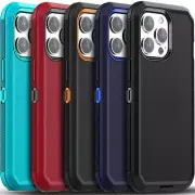 For iPhone 15 Pro Max 14 13 12 11 XR XS Phone Case Heavy Duty Shockproof Cover 3