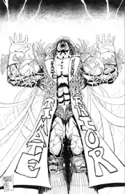 ULTIMATE WARRIOR WRESTLEMANIA VII ORIGINAL ART