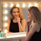 Hollywood Mirror Vanity LED Light Mirror Makeup Dressing 17 Bulbs Dimmer Mirror