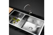 Cefito Kitchen Sink 71X45CM Stainless Steel Basin Double Bowl Silver