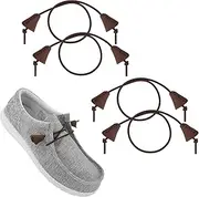 [UamGlsob] 2Pairs Elastic Shoelaces for Hey Dude Shoe, No Tie Bungee Stretchy Shoe Laces,Shoe Strings Replacement Stretch Laces
