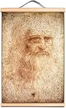 Old Man Portrait World Famous Vintage Oil Painting - Antique Hanging Canvas Print Art Scroll Painting - Living Room Wall Hanging Banner For Room Office Gallery Decor (50X70 CM)