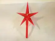 Red Modern Large Star for Ceramic Christmas Tree Topper