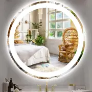28 Inch round LED Bathroom Mirror with Lights Circle LED Lighted Mirror for Wall