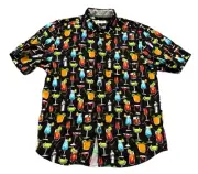 NEW Tommy Bahama Veracruz Cay All Nighter SS Camp Shirt Black Size Small S NWT