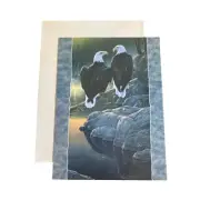 Vintage LOVE Card -- “Dawn’s Early Light” Daniel Smith Eagles Leanin' Tree + ✉