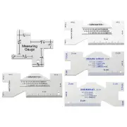 Metal Tailor Ruler Template with Seam Measuring Gauge for DIY Patchwork Sewing