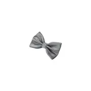 Mens Silver Grey Plain Coloured Checkered Bow Tie