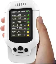 Air Monitor, Professional Ozone Gas Tester 8 in 1, PM2.5 PM10 PM1.0 TVOC O3 Air Quality Detector, Ozone Sensor, Hygrothermograph Monitor