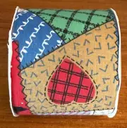 Vintage New Horizon Fabrics Inc. "Patchwork" Crafts Floral Ribbon 2-5/8"x9'