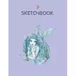 SKETCHBOOK: DISNEY LITTLE MERMAID ARIEL TEAL SKETCH GRAPHIC SKETCHBOOK BLANK UNLINE NOTEBOOK FOR GIRLS TEENS KIDS JOURNAL COLLEGE